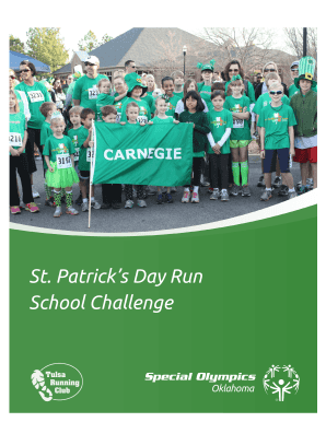 St. Patrick's Day Run School Challenge Registration Form