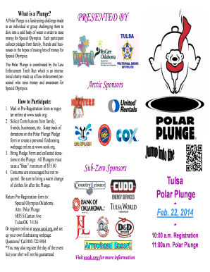 Polar Plunge Pre-Registration Form