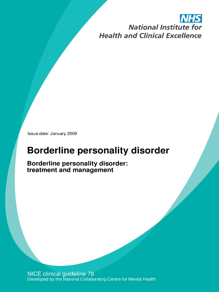 Fillable Online Borderline personality disorder: Fax Email Print ...