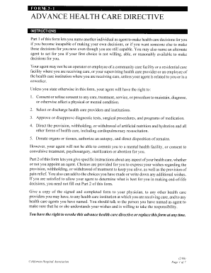 California Advance Health Care Directive