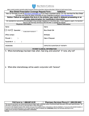 Blue Shield Prescription Coverage Request Form