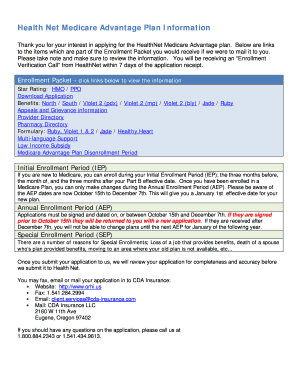 Health Net Medicare Advantage Enrollment Form