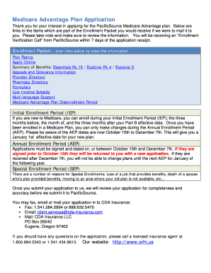 PacificSource Medicare Advantage Plan Application