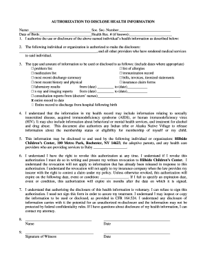 Authorization to Disclose Health Information