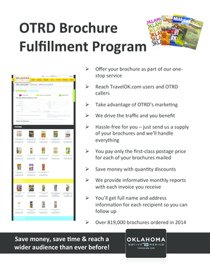 Oklahoma Tourism Brochure Fulfillment Application