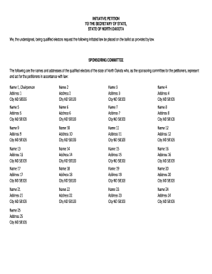 North Dakota Initiative Petition