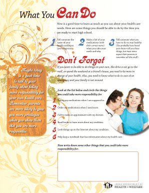 Youth Health Transition Plan