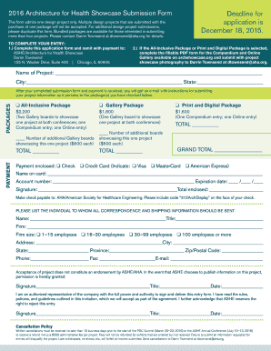 2016 Architecture for Health Showcase Application