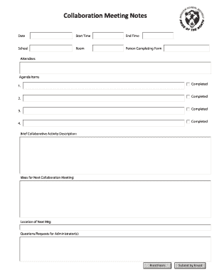 Collaboration Meeting Notes