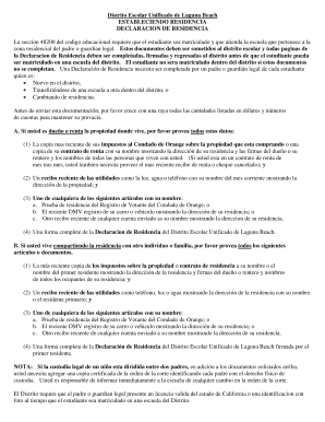 DECLARACION DE RESIDENCIA