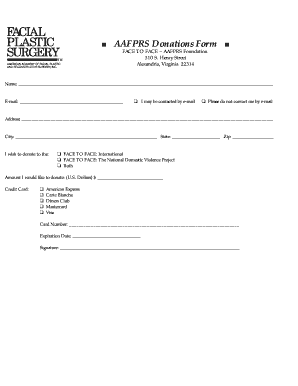AAFPRS Donation Form