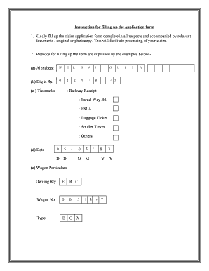 Claim Application Form