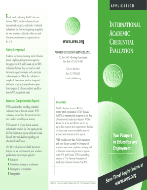 WES Credential Evaluation Application