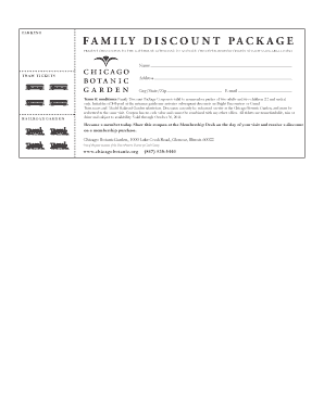 Chicago Botanic Garden Family Discount Package