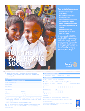 Paul Harris Society Membership Application