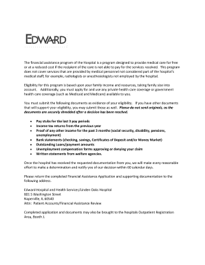 Financial Assistance Application