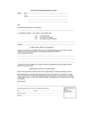 Copyright Permission Request Form