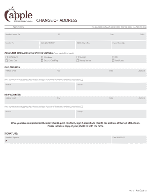 Change of Address Form
