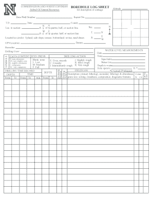 Borehole Log Sheet