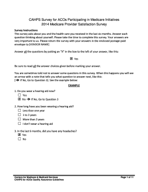 2014 Medicare Provider Satisfaction Survey