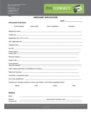 Merchant Application Form