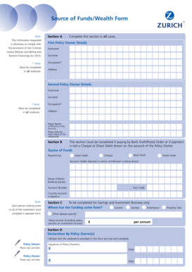 Source of Funds/Wealth Form