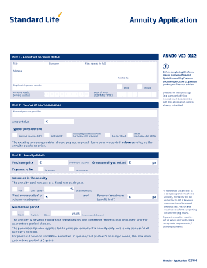 Annuity Application Form