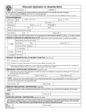 Wisconsin Application for Absentee Ballot