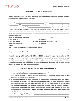 Manifestazione di Interesse