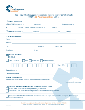 CAEP EM Advancement Fund Donation Form
