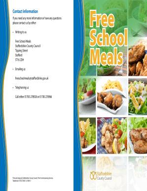 Free School Meals Application Form