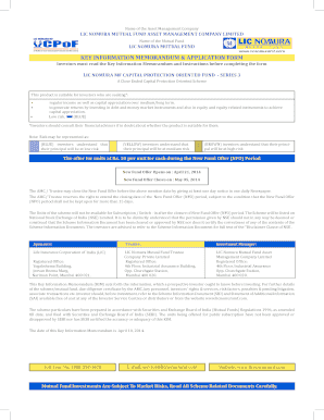 LIC Nomura MF Capital Protection Form