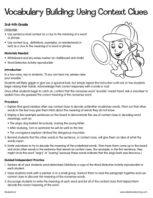 Word Detective Activity