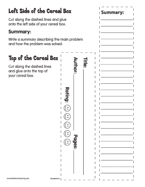 Cereal Box Craft Instructions