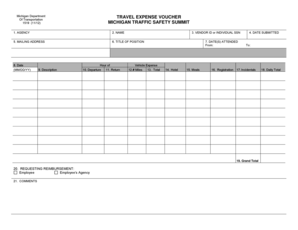 Michigan Travel Expense Voucher