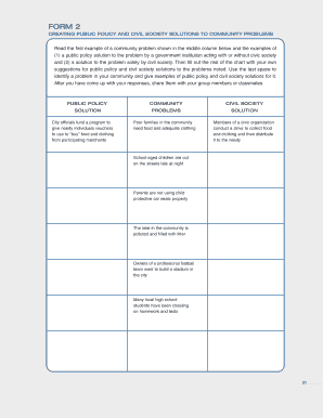 Community Problem Solution Form