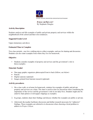 School Violence Prevention Program Activity
