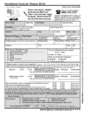 Every Woman Matters Enrollment Form