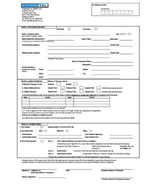 FutureTel Service Application Form