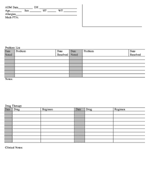 Patient Medical Record Form