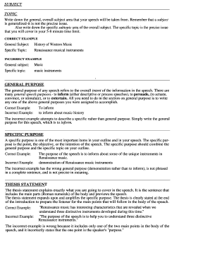 Speech Outline Template