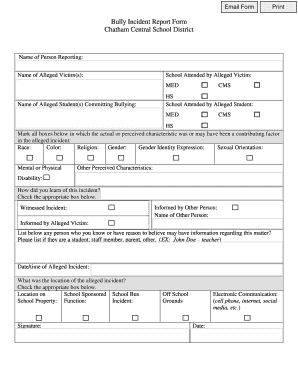 nyc doe school report cards fillable amp printable tax bully incident report form