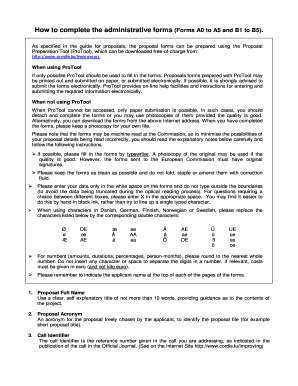 EU Proposal Submission Forms