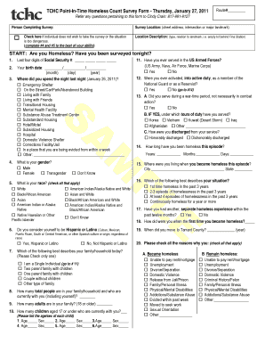 TCHC Homeless Count Survey Form