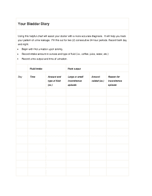 Bladder Diary
