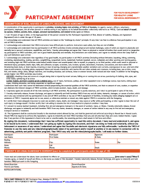 YMCA Participant Agreement