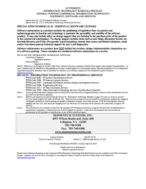 SPECIAL ITEM NUMBER 132-33 - PERPETUAL SOFTWARE LICENSES