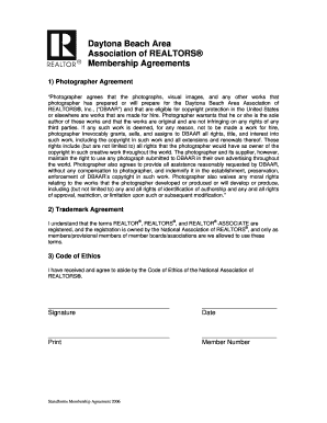 Daytona Beach REALTORS Membership Agreement
