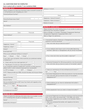 Home Warranty Insurance Claim Form