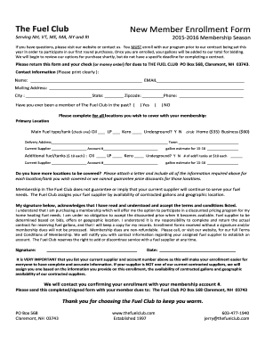 New Member Enrollment - The Fuel Club